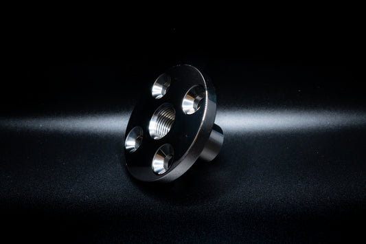 Stainless 4-Bolt Mounting Flange – M24×2.0 Female Thread – 88.12mm OD – 11.1mm Holes